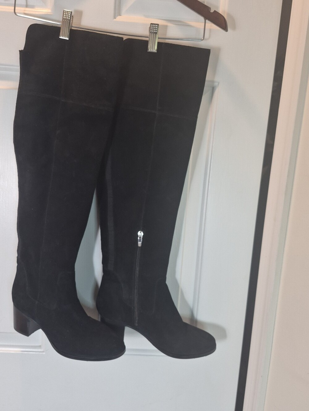 New Marc Fisher Black Over-the-Knee Suede Boots - 8